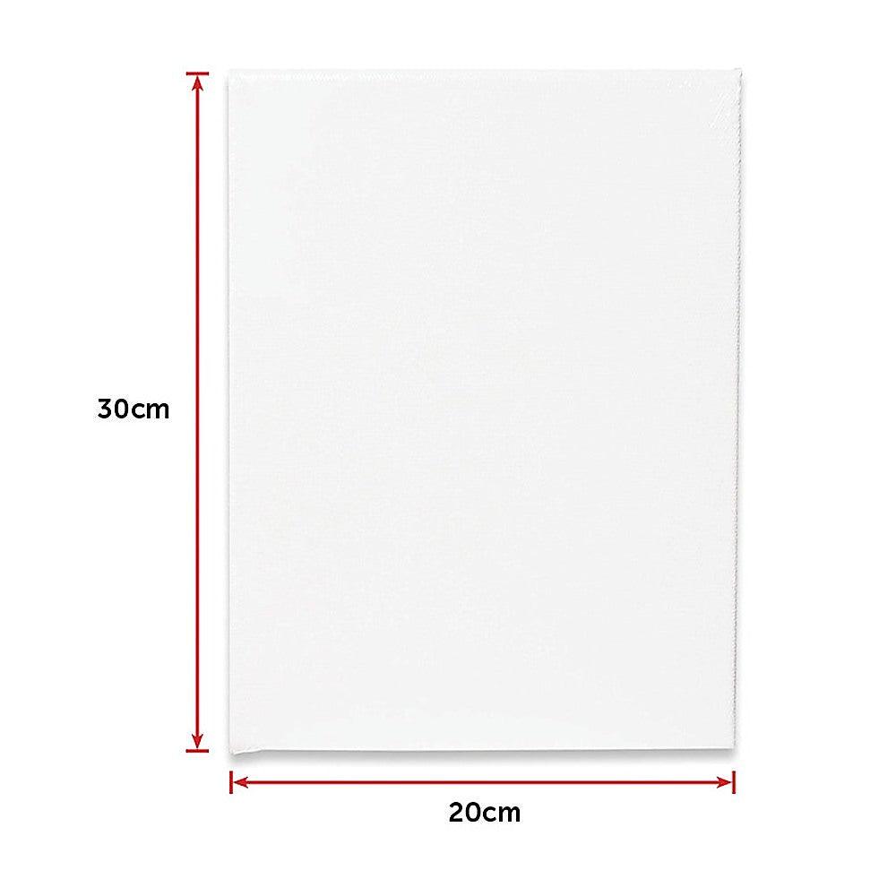 Buy 5 pack of 20x30cm Artist Blank Stretched Canvas Canvases Art Large White Range Oil Acrylic Wood discounted | Products On Sale Australia