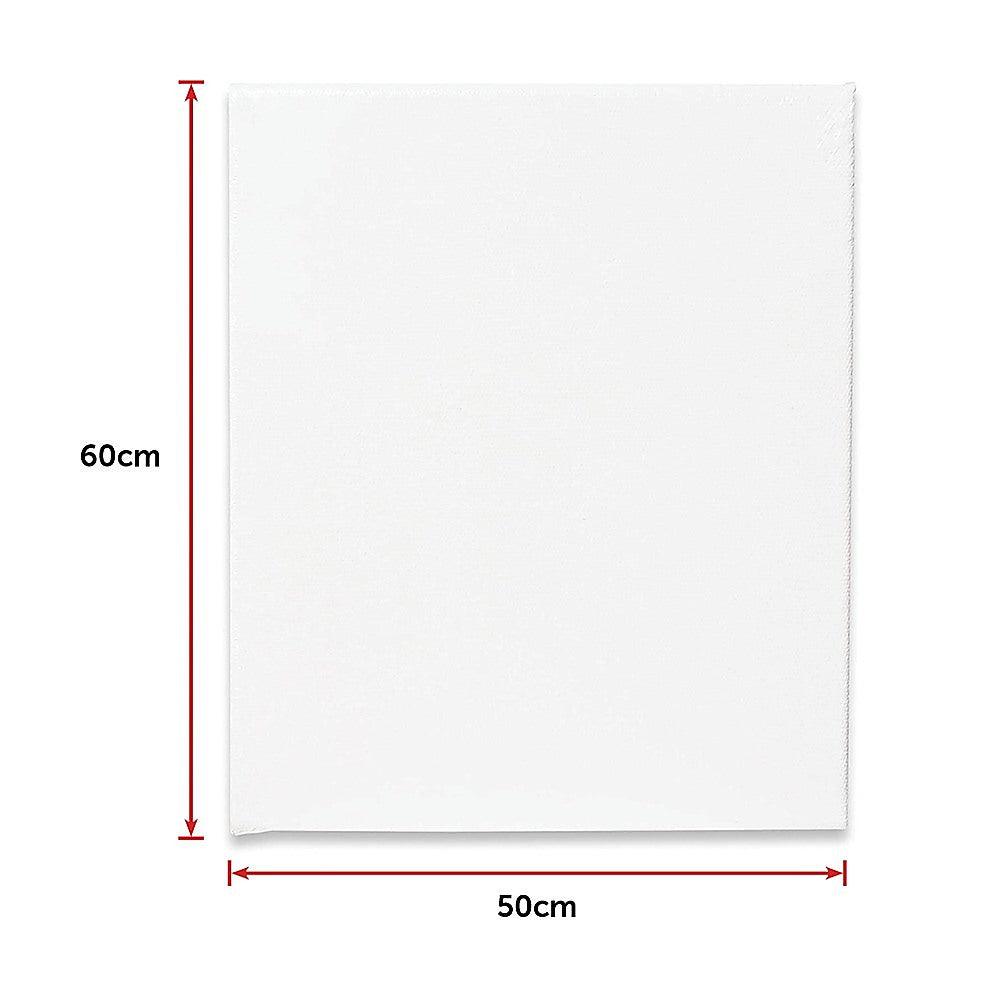 Buy 5 pack of 50x60cm Artist Blank Stretched Canvas Canvases Art Large White Range Oil Acrylic Wood discounted | Products On Sale Australia