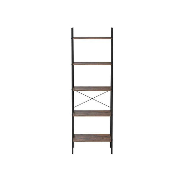 Buy 5 Tiers A-shaped Ladder Storage Shelf, Rustic, Brown discounted | Products On Sale Australia