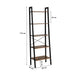 Buy 5 Tiers A-shaped Ladder Storage Shelf, Rustic, Brown discounted | Products On Sale Australia