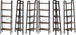 Buy 5 Tiers A-shaped Ladder Storage Shelf, Rustic, Brown discounted | Products On Sale Australia