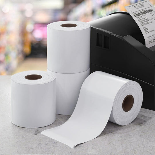 Buy 50 Rolls Thermal Label Paper Printer Paper Cash Register POS Receipt Roll discounted | Products On Sale Australia