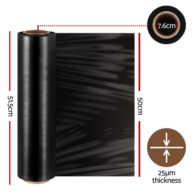 Buy 500mm x 400m Stretch Film Pallet Shrink Wrap 1 Roll Package Use Plastic Black discounted | Products On Sale Australia