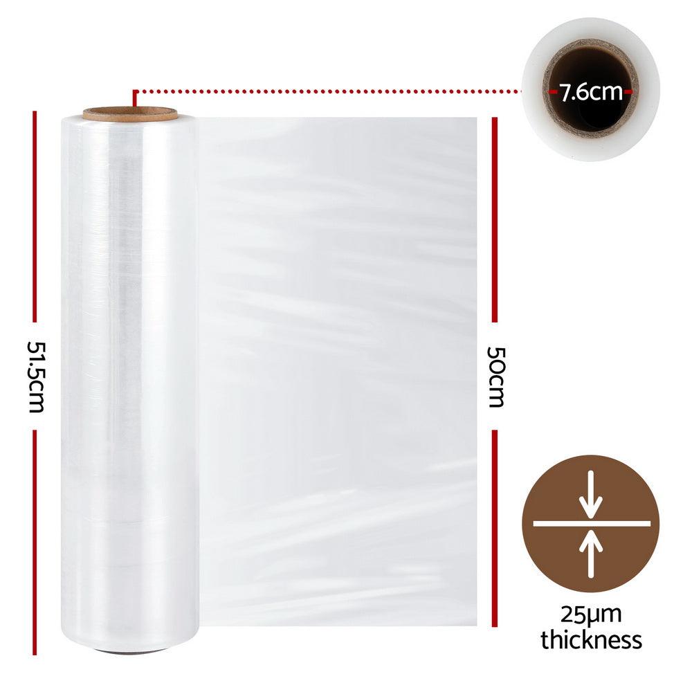 Buy 500mm x 400m Stretch Film Pallet Shrink Wrap 1 Roll Package Use Plastic Clear discounted | Products On Sale Australia