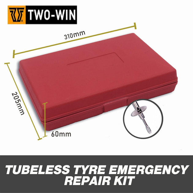 Buy 56Pc Tyre Puncture Repair Kit Tube Recovery Plugs Heavy Duty Car 4WD With Case discounted | Products On Sale Australia