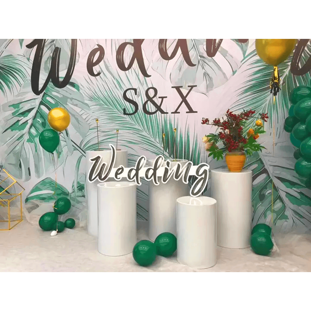 Buy 5PCS Round Plinth Cylinder Display Stand Pedestal Wedding Party Shop Display AU discounted | Products On Sale Australia