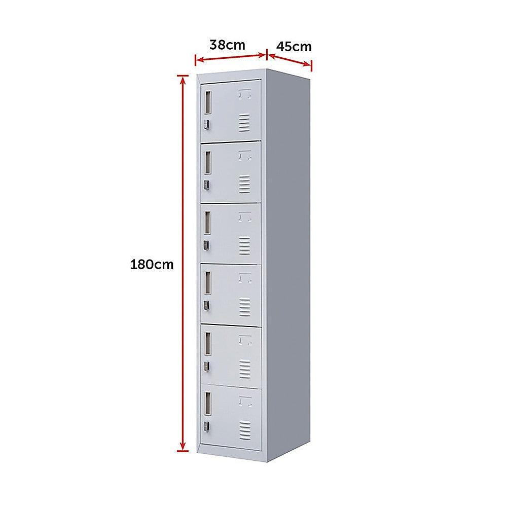 Buy 6-Door Locker for Office Gym Shed School Home Storage | Products On Sale Australia