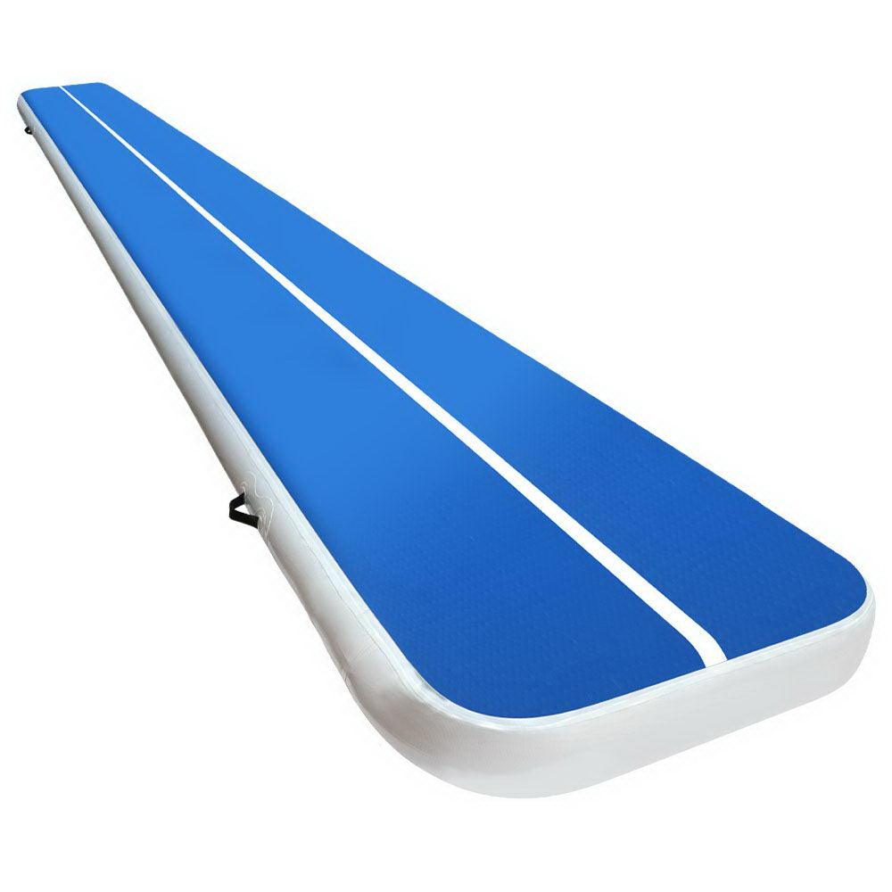 Buy 6m x 1m Inflatable Air Track Mat 20cm Thick Gymnastic Tumbling Blue And White discounted | Products On Sale Australia