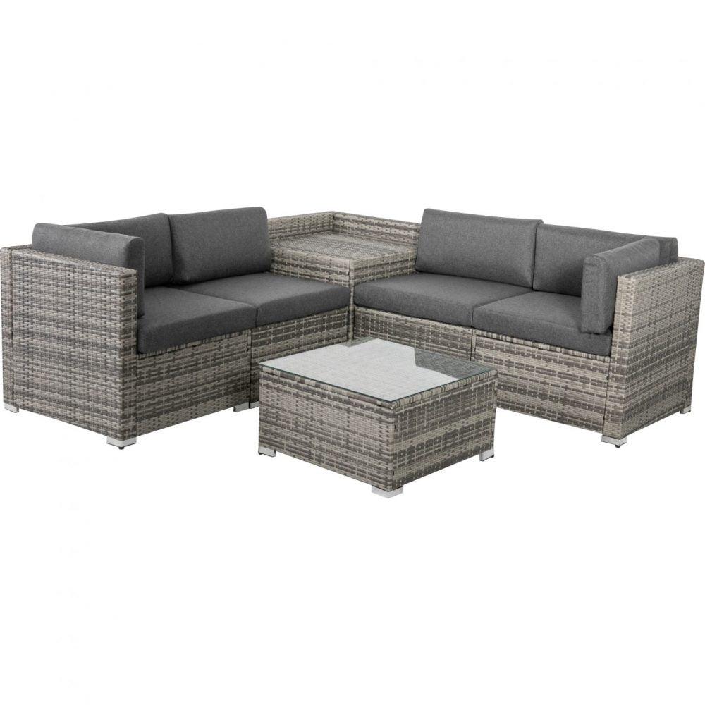 Buy 6PCS Outdoor Modular Lounge Sofa Coogee-Grey discounted | Products On Sale Australia