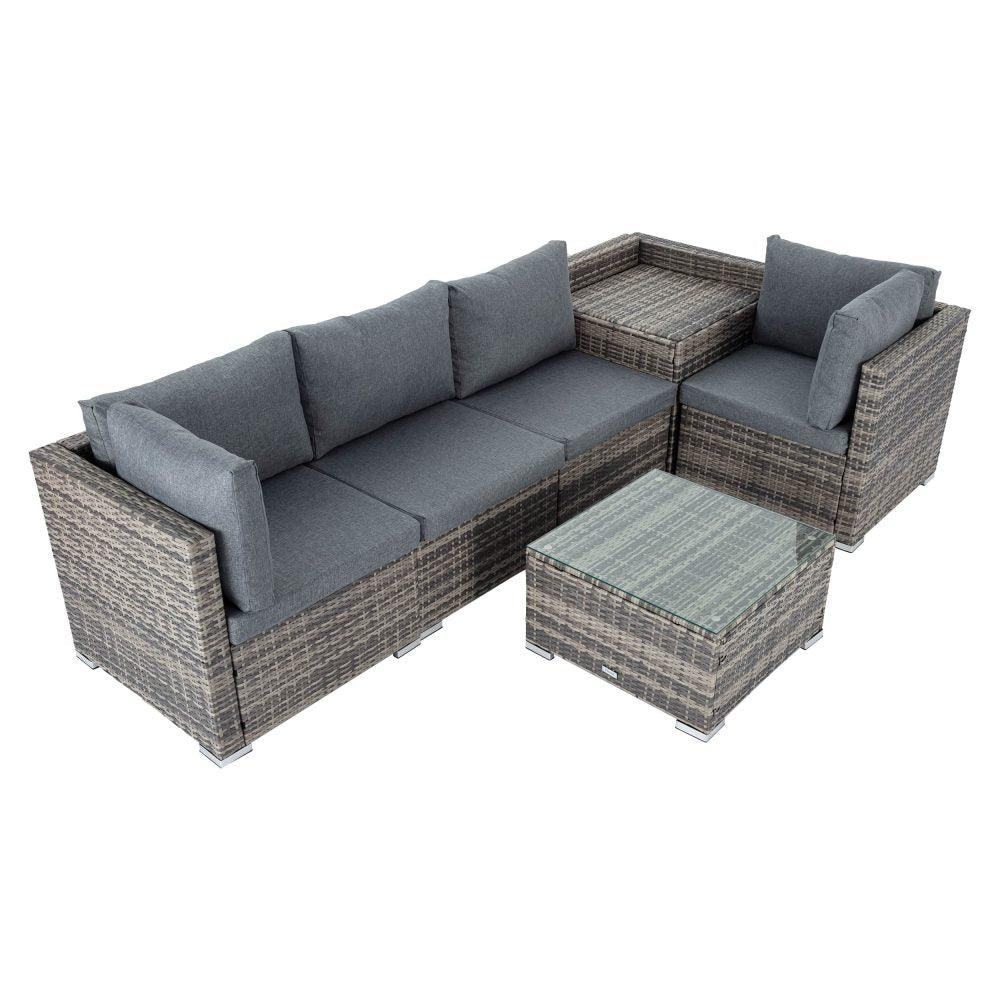 Buy 6PCS Outdoor Modular Lounge Sofa Coogee-Grey discounted | Products On Sale Australia