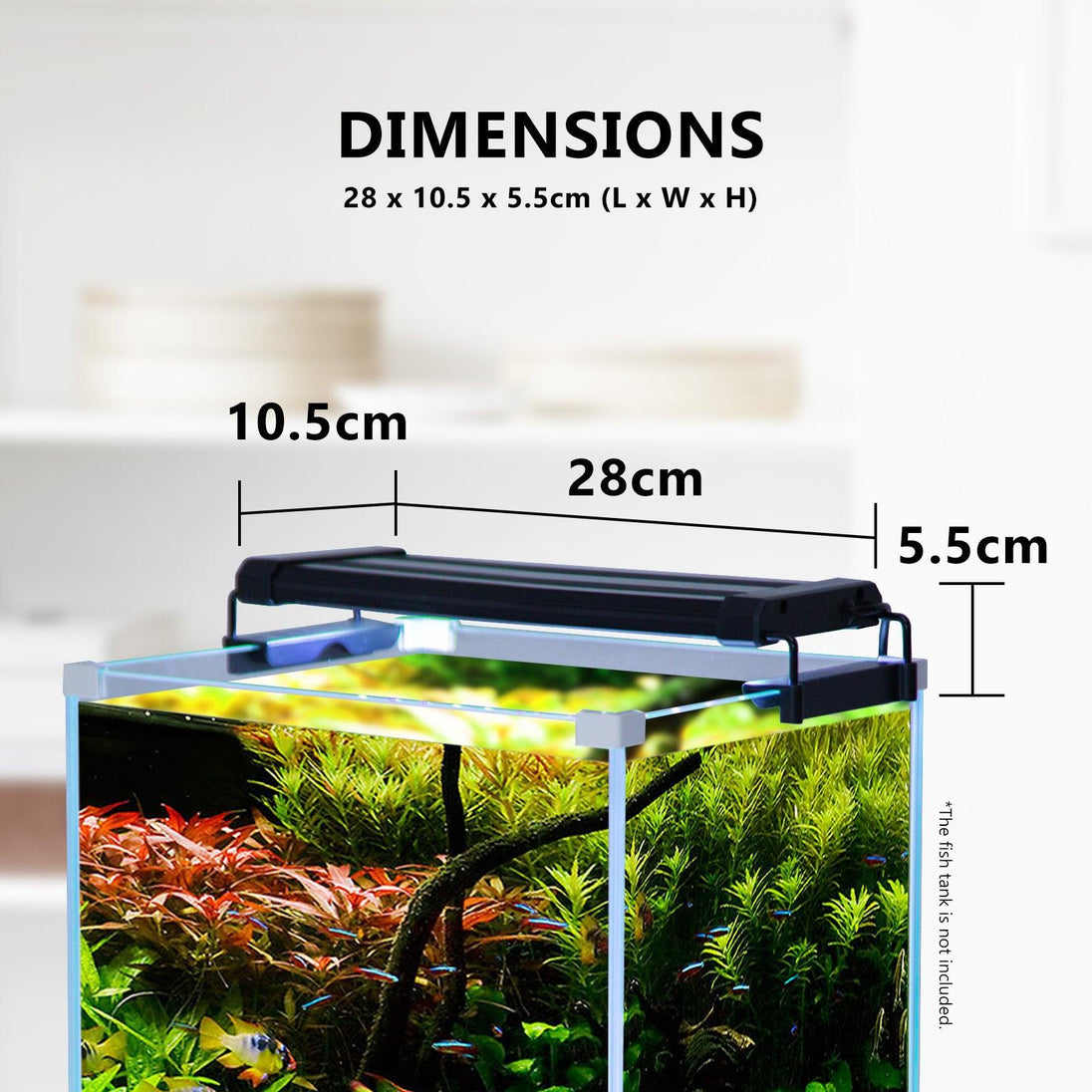 Buy 6W Set 2 Aquarium Blue White LED Light for Tank 30-50cm discounted | Products On Sale Australia