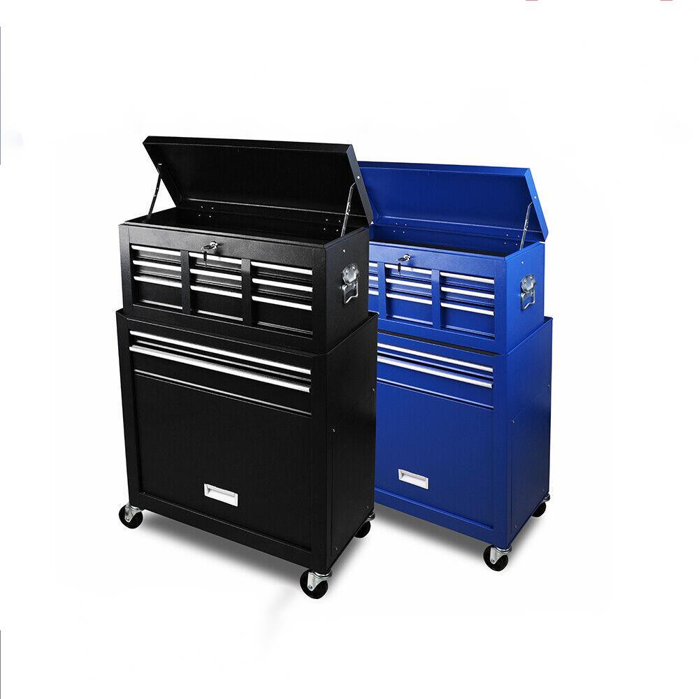 Buy 7-Drawer Tool Box Chest Cabinet Trolley - Heavy Duty Toolbox Garage Storage with Lockable Wheels discounted | Products On Sale Australia