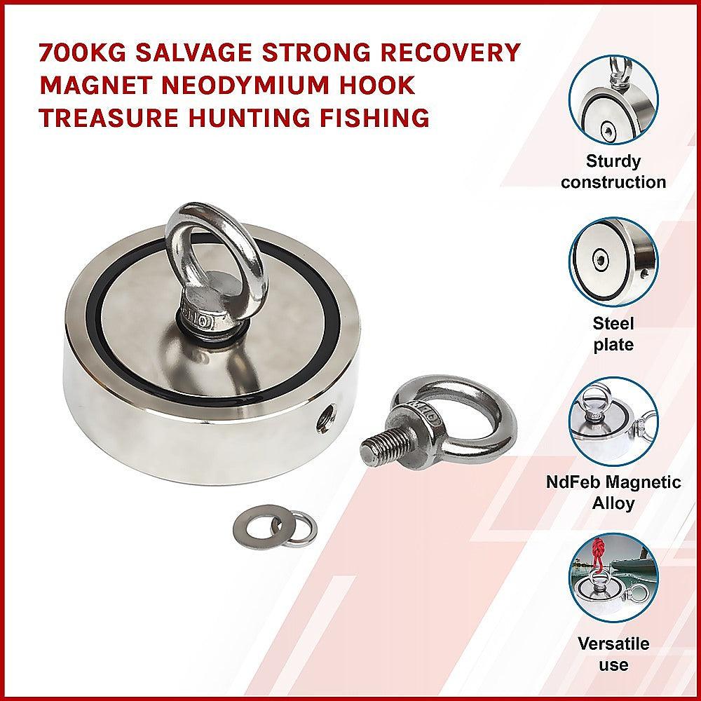 Buy 700Kg Salvage Strong Recovery Magnet Neodymium Hook Treasure Hunting Fishing discounted | Products On Sale Australia