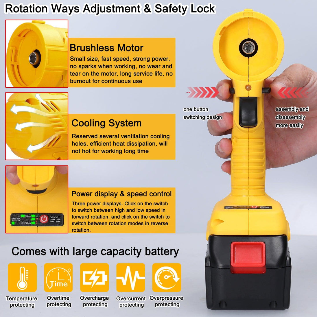 Buy 7in1 Multi-function Rechargeable Li-ion Electric Machine Set Electric Hammer Drill Chainsaw Conversion Tool Set Power Tool Kit discounted | Products On Sale Australia