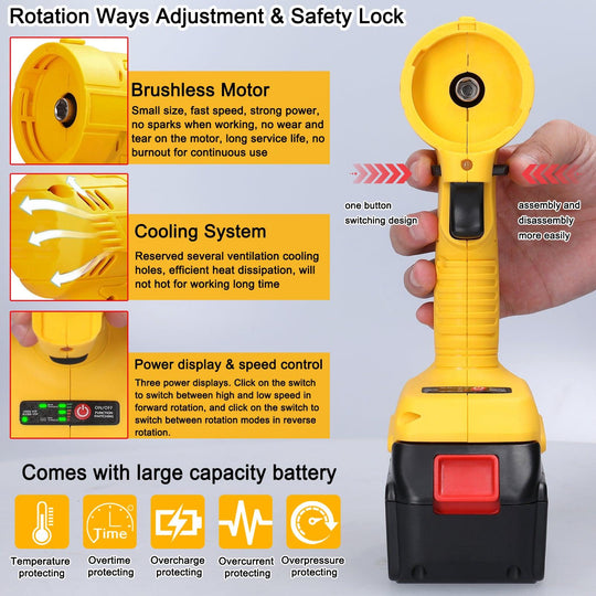 Buy 7in1 Multi-function Rechargeable Li-ion Electric Machine Set Electric Hammer Drill Chainsaw Conversion Tool Set Power Tool Kit discounted | Products On Sale Australia