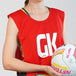 Buy 7pcs Set of Summit Netball Bibs Senior Team Pack Bulk Net Ball - Red Colour discounted | Products On Sale Australia