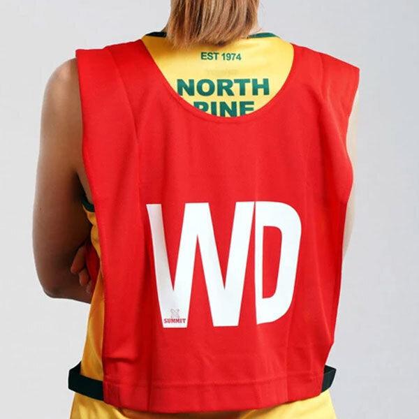 Buy 7pcs Set of Summit Netball Bibs Senior Team Pack Bulk Net Ball - Red Colour discounted | Products On Sale Australia