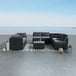 Buy 8PCS Outdoor Furniture Modular Lounge Sofa Lizard-Black discounted | Products On Sale Australia