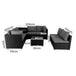 Buy 8PCS Outdoor Furniture Modular Lounge Sofa Lizard-Black discounted | Products On Sale Australia