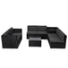 Buy 8PCS Outdoor Furniture Modular Lounge Sofa Lizard-Black discounted | Products On Sale Australia