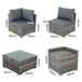 Buy 8PCS Outdoor Furniture Modular Lounge Sofa Lizard-Black discounted | Products On Sale Australia