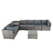 Buy 8PCS Outdoor Furniture Modular Lounge Sofa Lizard-Grey discounted | Products On Sale Australia