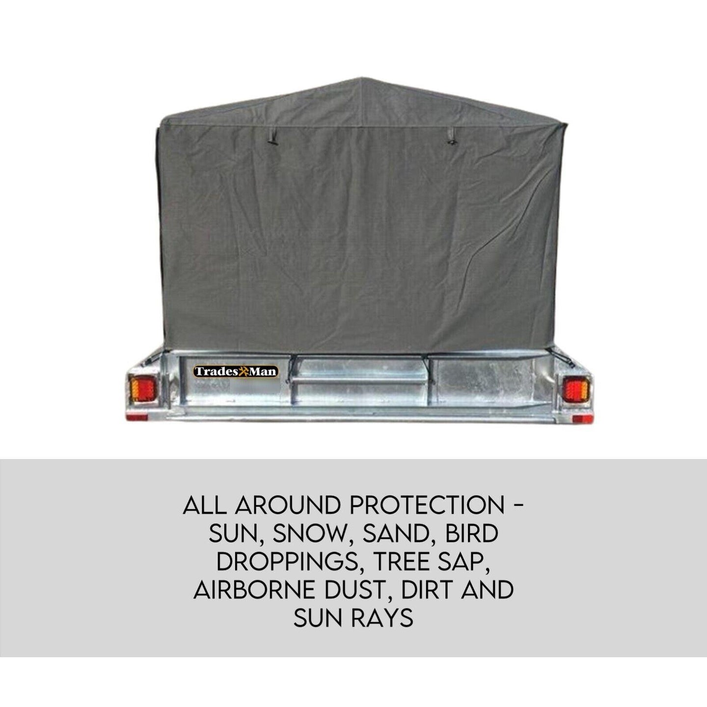 Buy 8X5 BOX TRAILER CAGE CANVAS COVER (600mm) Thick Rip Resistant Waterproof discounted | Products On Sale Australia