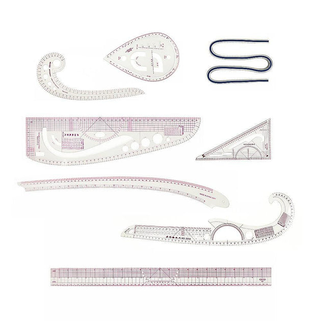 Buy 9pc French Curve Ruler Set DIY Sewing Pattern Measuring Tool for Dressmaker discounted | Products On Sale Australia