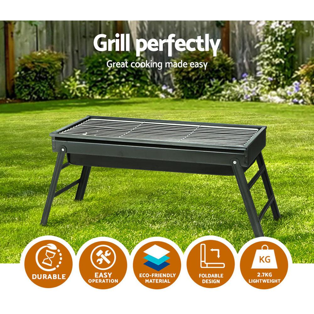 Buy Grillz BBQ Grill Charcoal Smoker Foldable discounted | Products On Sale Australia