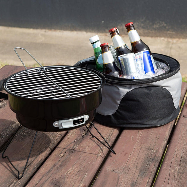 Buy Havana Outdoors 2-IN-1 BBQ Grill Cooler Combo Set Outdoor Camping Picnic discounted | Products On Sale Australia