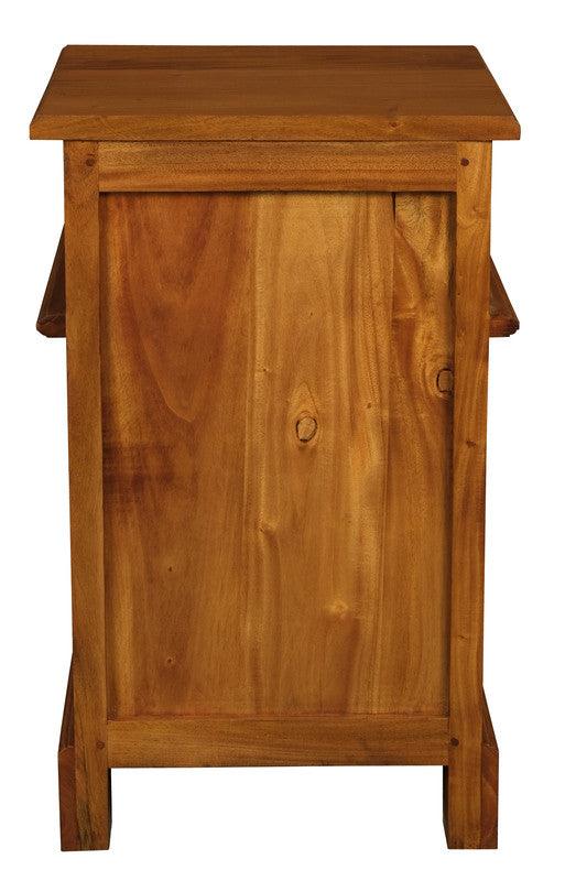 Buy Tasmania 1 Solid Door 1 Drawer Bedside (Light Pecan) discounted | Products On Sale Australia