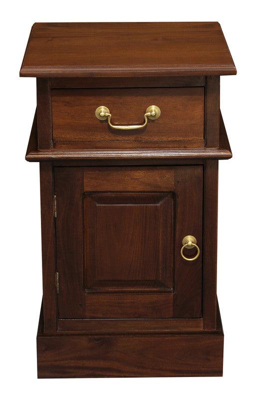 Buy Tasmania 1 Solid Door 1 Drawer Bedside (Mahogany) discounted | Products On Sale Australia