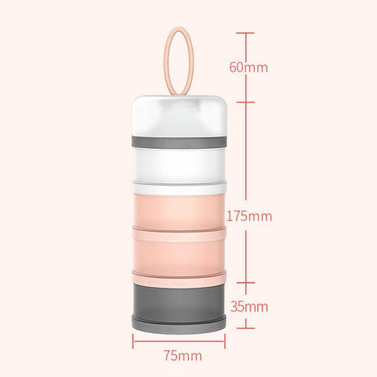 Buy Baby Formula Milk Powder Snack Stackable 4 Layers Dispenser Container Infant Toddler Pink Blue discounted | Products On Sale Australia