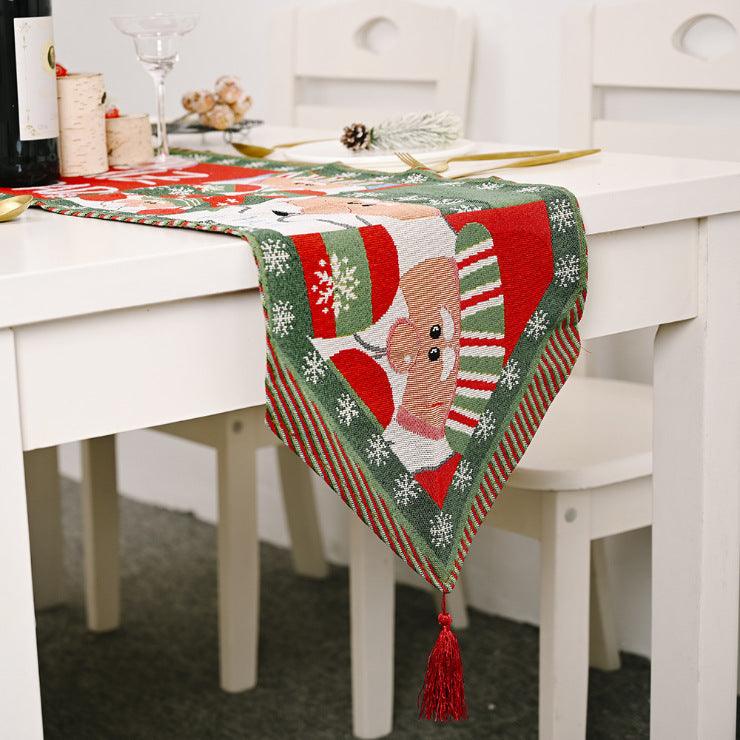 Buy Christmas Table Runner thickened knitted Dining Tablecloth Xmas Party Decor(Santa Claus) discounted | Products On Sale Australia