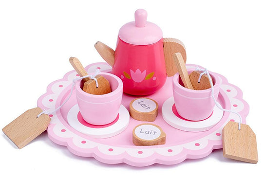 Buy Kids Wooden Kitchen Tea Set Pretend Play discounted | Products On Sale Australia