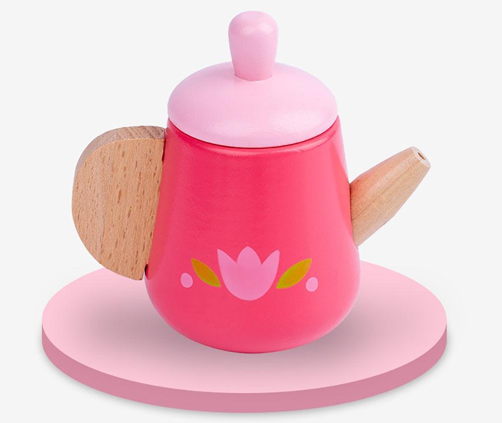 Buy Kids Wooden Kitchen Tea Set Pretend Play discounted | Products On Sale Australia