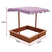 Buy Kids Wooden Toy Sandpit with Adjustable Canopy discounted | Products On Sale Australia