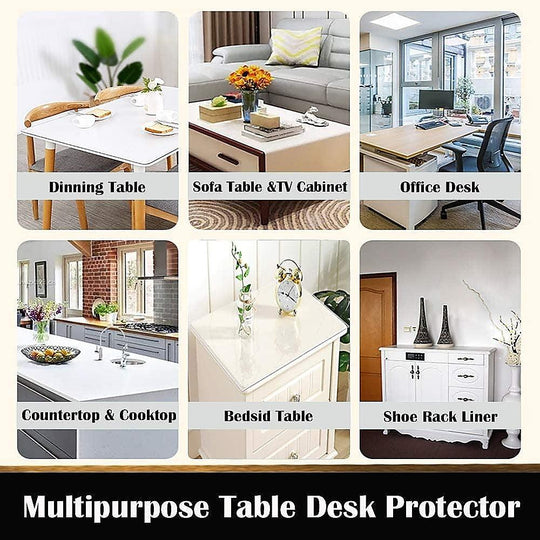 Buy PVC Tablecloth Protector Table Cover Dining Table Cloth Plastic 2134x1070mm 1.5mm discounted | Products On Sale Australia