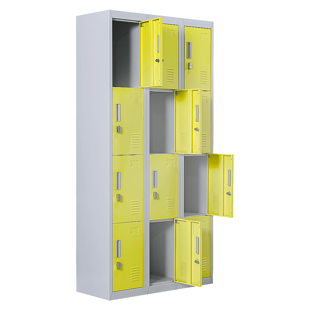 Buy 12-Door Locker for Office Gym Shed School Home Storage - Padlock-operated discounted | Products On Sale Australia