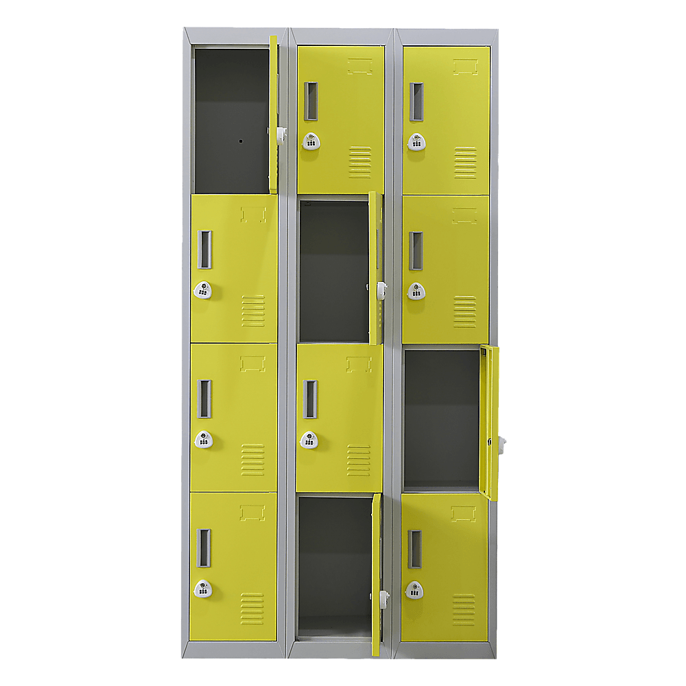 Buy 12-Door Locker for Office Gym Shed School Home Storage - 3-Digit Combination Lock discounted | Products On Sale Australia