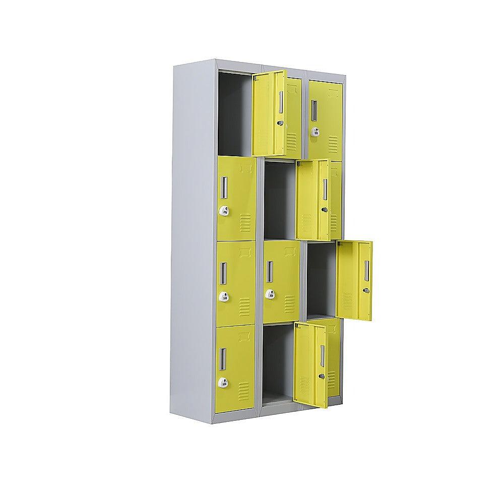 Buy 12-Door Locker for Office Gym Shed School Home Storage - 3-Digit Combination Lock discounted | Products On Sale Australia