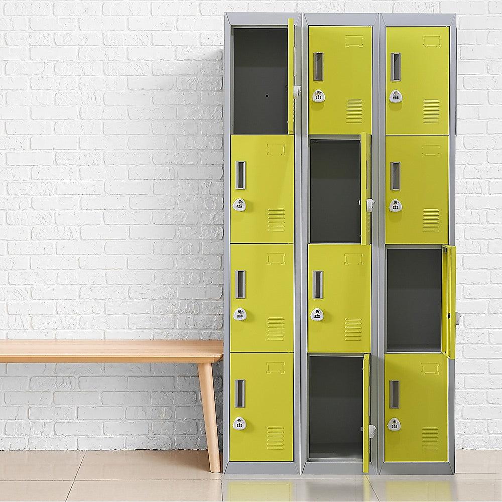 Buy 12-Door Locker for Office Gym Shed School Home Storage - 3-Digit Combination Lock discounted | Products On Sale Australia