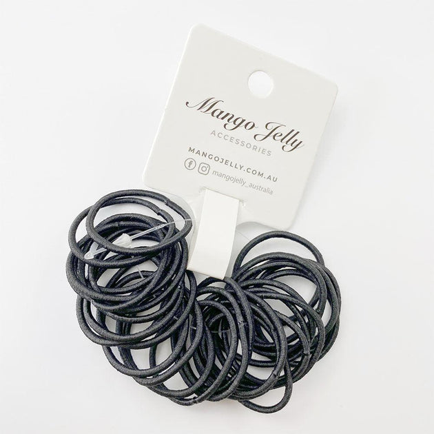 MANGO JELLY Kids Hair Ties (3cm) - Classic Black - Three Pack Products On Sale Australia | Women's Fashion > Jackets & Coats Category