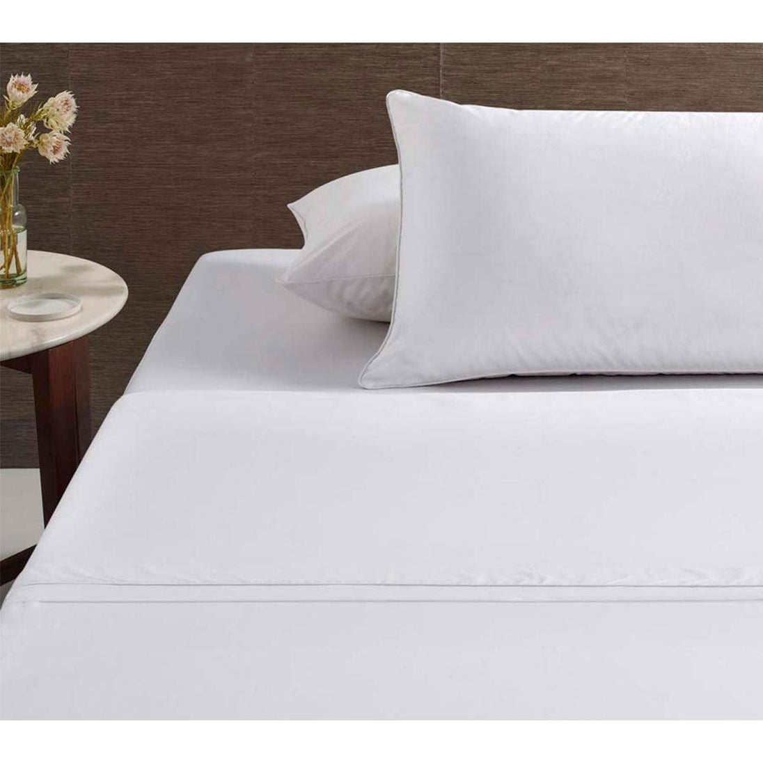 Buy Accessorize White Piped Hotel Deluxe Cotton Sheet Set Super King discounted | Products On Sale Australia