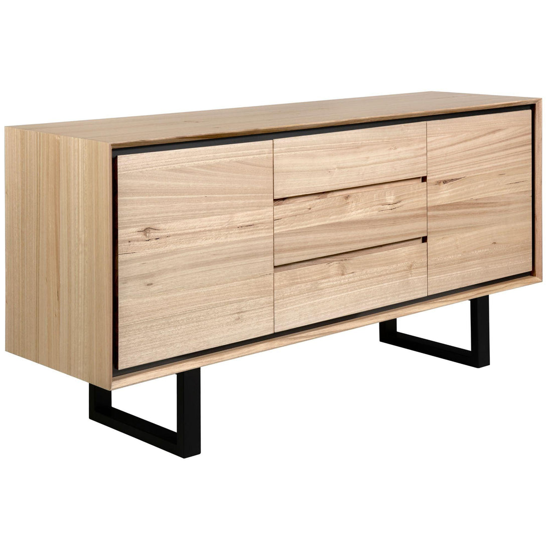 Buy Aconite Buffet Table 180cm 2 Door 3 Drawer Solid Messmate Timber Wood - Natural discounted | Products On Sale Australia