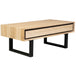 Buy Aconite Coffee Table 120cm 2 Drawers Solid Messmate Timber Wood - Natural discounted | Products On Sale Australia