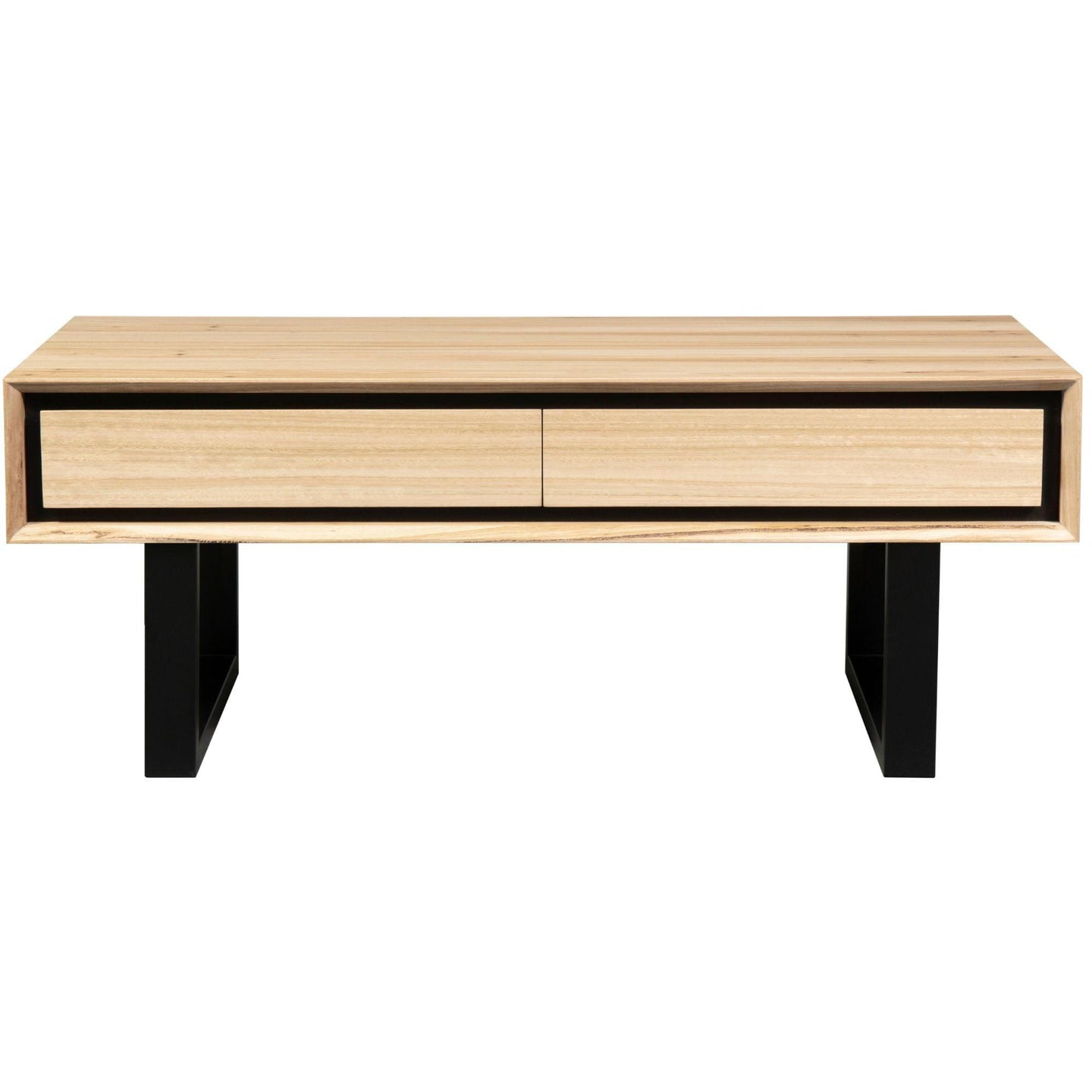 Buy Aconite Coffee Table 120cm 2 Drawers Solid Messmate Timber Wood - Natural discounted | Products On Sale Australia