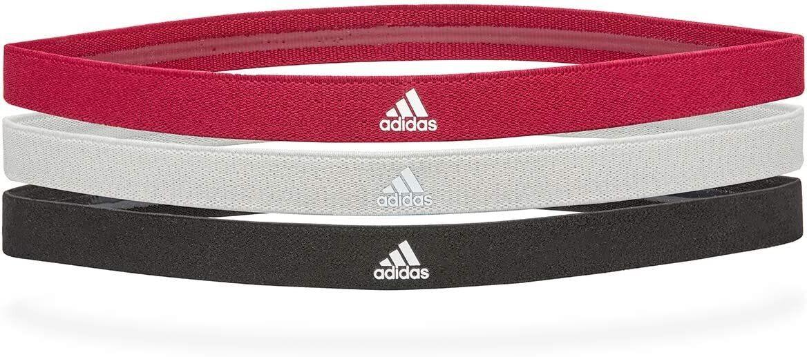 Buy Adidas 3-Pack Sports Hair Bands Taining Stretch Headband - Black/Grey/Burgundy discounted | Products On Sale Australia