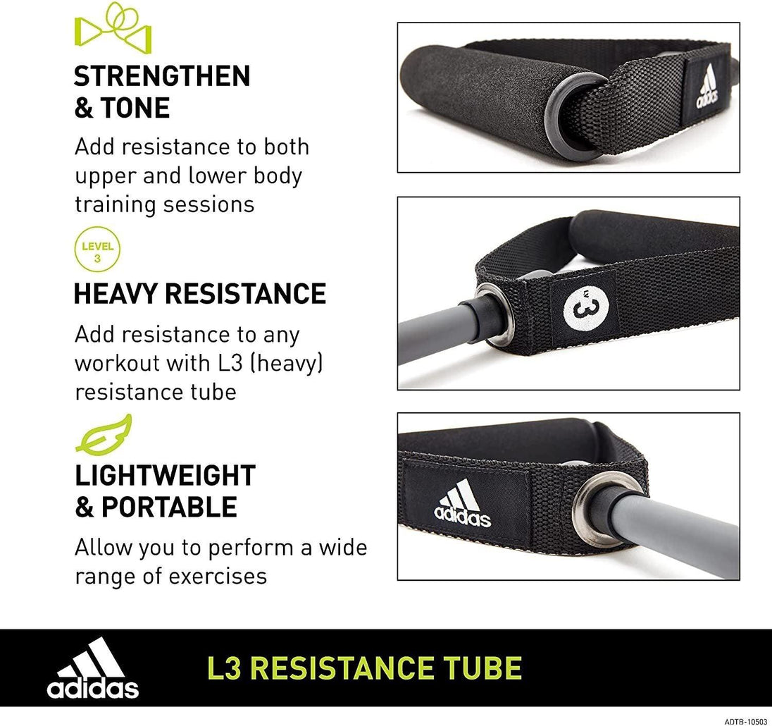 Buy Adidas Resistance Tube Level 3 Elastic Bands Gym Fitness Yoga Workout Strap discounted | Products On Sale Australia