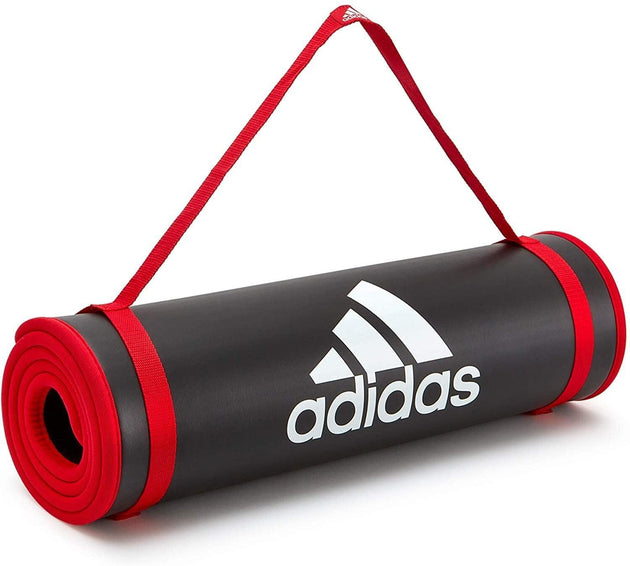 Adidas Training 10mm Exercise Floor Mat Gym Thick Yoga Fitness Judo Pilates - Black/Red Products On Sale Australia | Sports & Fitness > Fitness Accessories Category